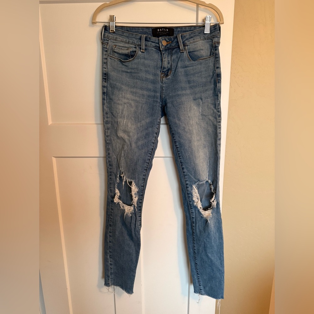 DSTLD Medium Blue Distressed Destructed Jeans - 27